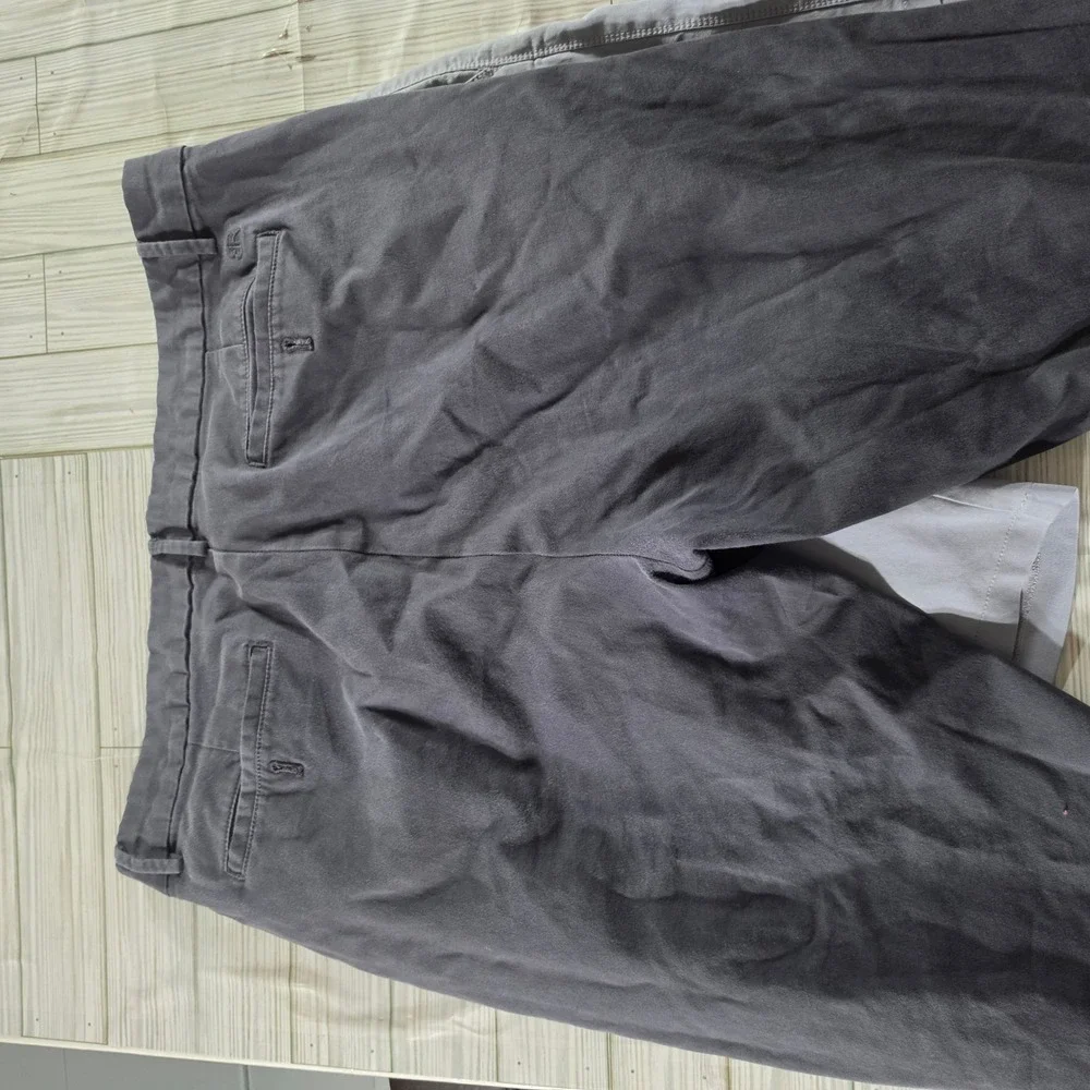 Banana Republic Fulton Skinny Chino Pants Mens 38x34 Charcoal Gray Stretch